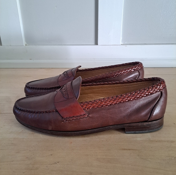 Allen Edmonds Men’s Loafers – Braided Trim Penny Slip-On – 9.5 EEE Wide - Picture 1 of 7